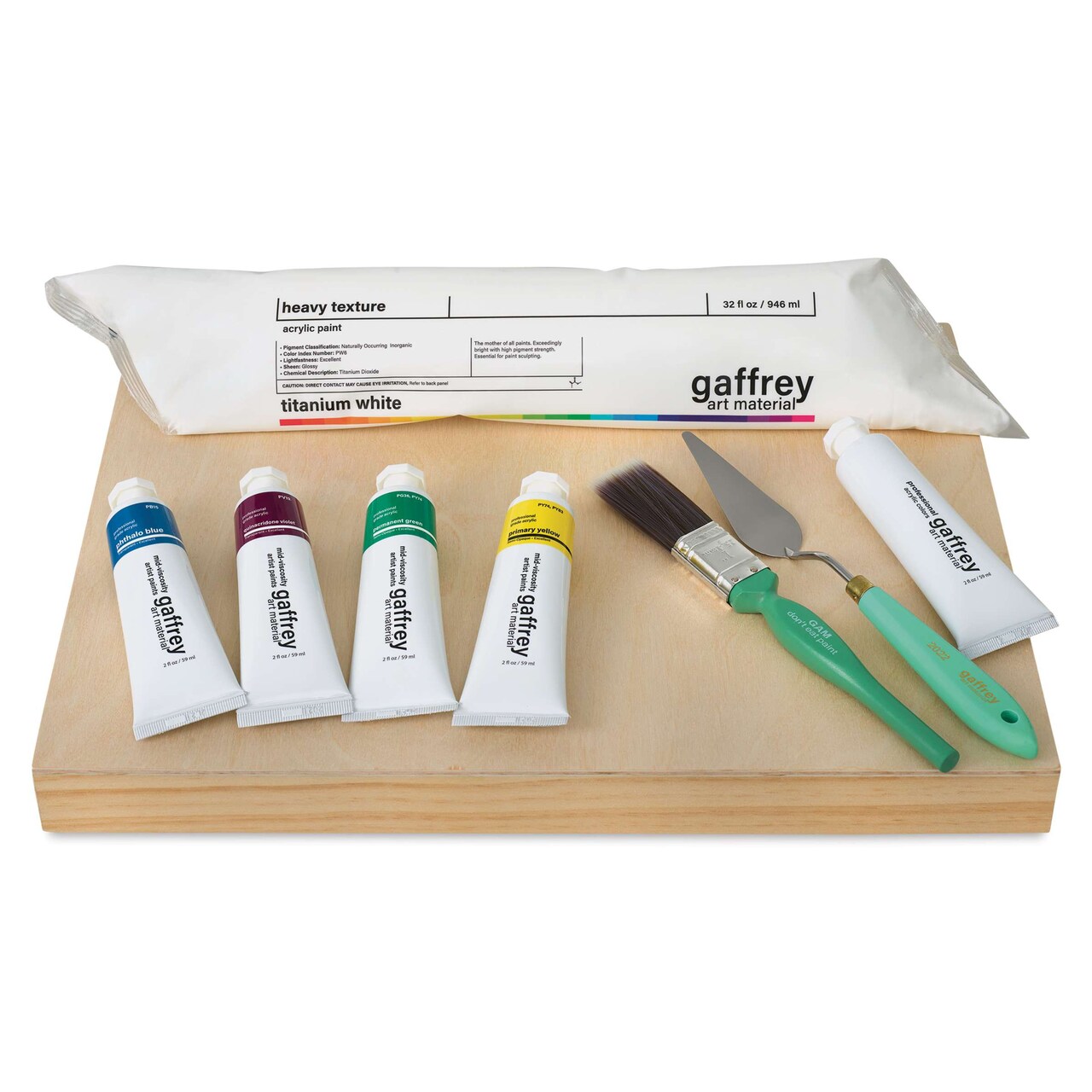 Gaffrey Heavy Body Texture Acrylic Paints - Set of 10, Monet Water Lilies